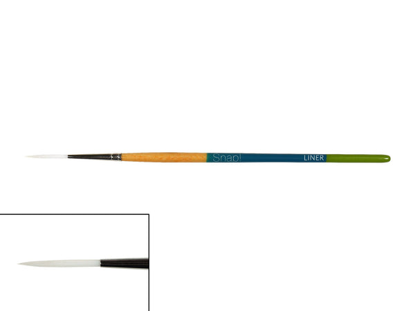 Princeton Snap! Series 9850 Art Brush Short Handle White Taklon Liner 4