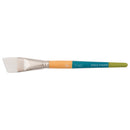Princeton Snap! Series 9850 Art Brush Short Handle White Taklon Angle Shader 1