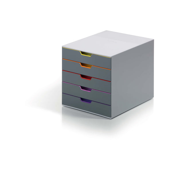 durable varicolor drawer file 5 draw grey