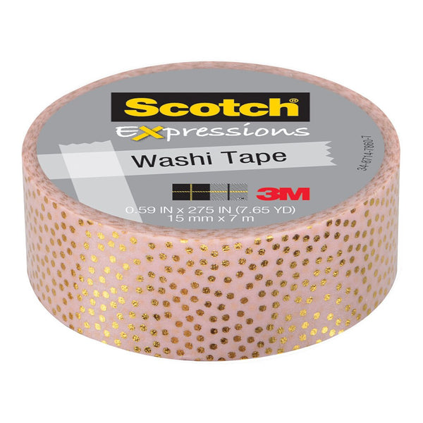 Scotch Expressions Foil Washi Tape C614 15mmx7m#colour_PASTEL DOTS