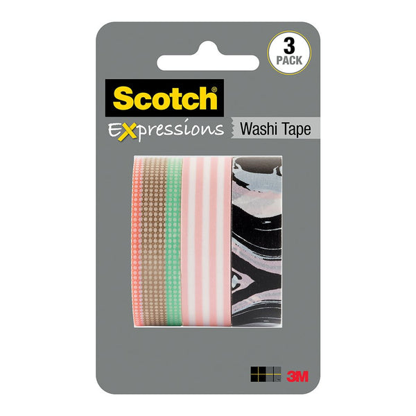 Scotch Expressions Washi Tape C317-3PK-SPGFL 15mmx10m Spring Multi Pack