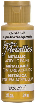 Decoart Dazzling Metallics Paint 2oz 59ml#Colour_SPLENDID GOLD