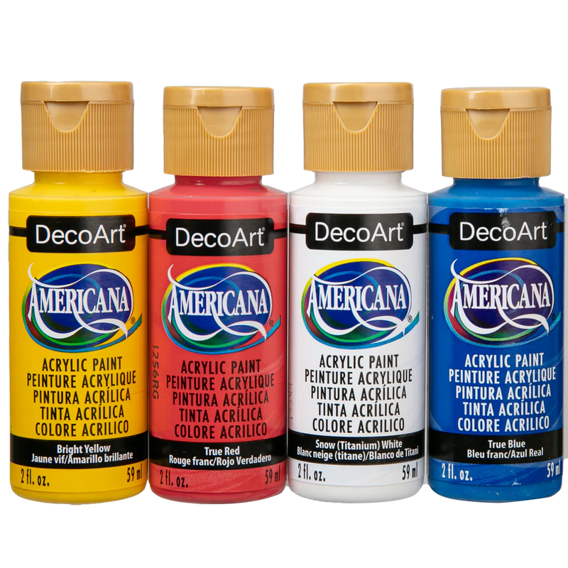 Decoart Americana Paints Primary Pack Of 4