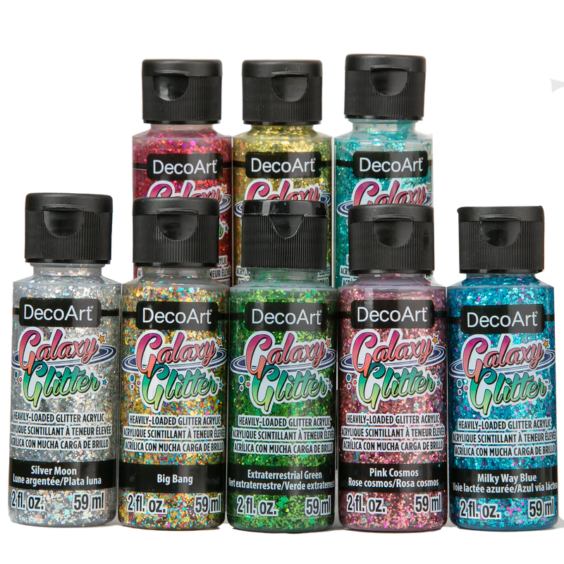 Decoart Galaxy Glitter Paints Pack Of 8