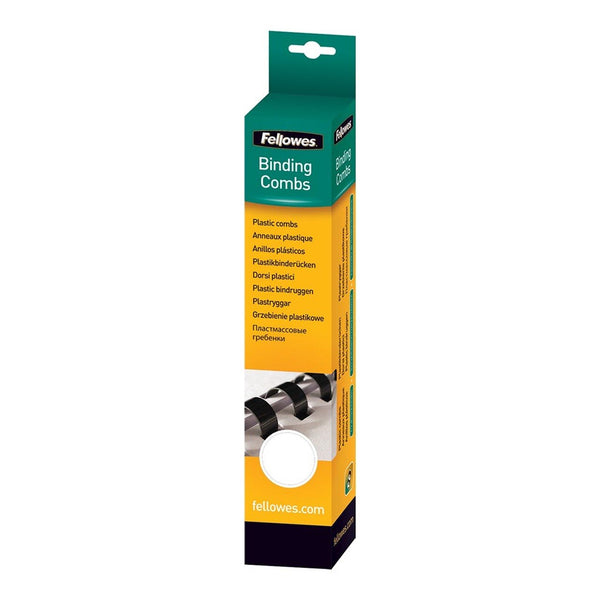 fellowes plastic binding combs 10mm PACK OF  25#colour_WHITE