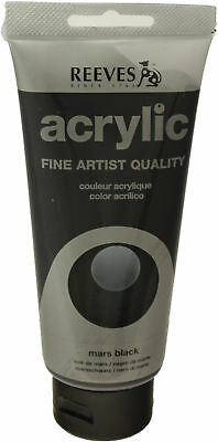 Reeves Artists' Acrylic Colour Paint 200ml#clour_mars black