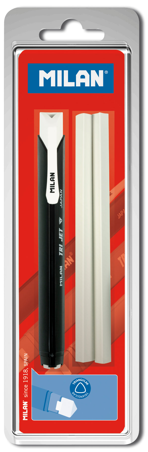 Milan Tri Jet Mechanical Eraser Blister