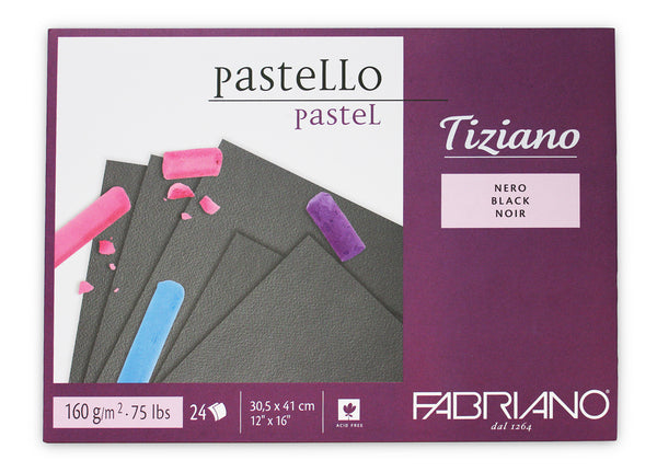 Fabriano Tiziano Paper Pad 160gsm 30.5x41cm#colour_BLACK
