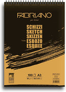 Fabriano Schizzi Spiral Pad (Short Side) 90gsm A3 100 Sheets