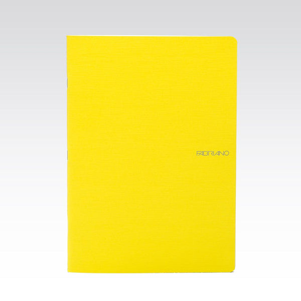 Fabriano Ecoqua Notebook Stapled Graph 5mm 85gsm A4 40 Sheets#Colour_LEMON