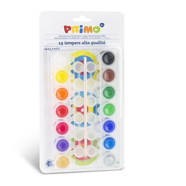 primo poster paint 4.5ml pot set of 14