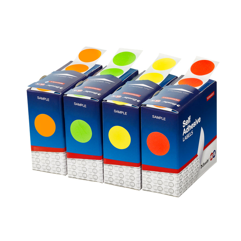 quikstik label dispenser circle 24mm fluoro 400 labels