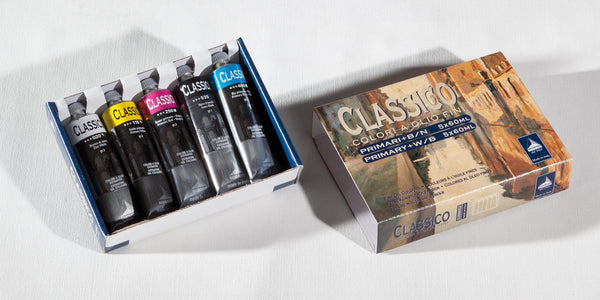 Maimeri Classico Oil Paint Primary Colour Paint Set 5x60ml