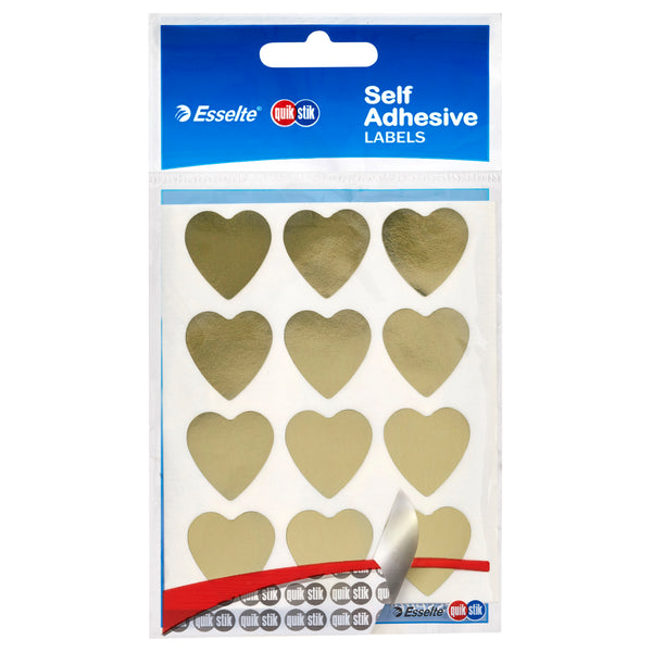 quikstik labels heart 48 labels#colour_GOLD