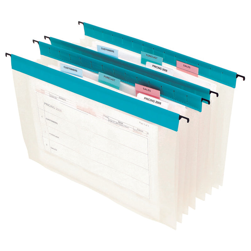 marbig® expanding suspension files complete green pack of 5
