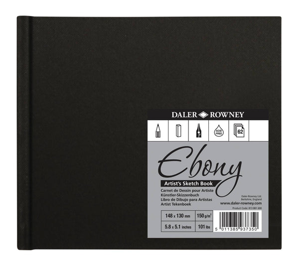 Daler Rowney Ebony Hardback Sketchbook#Size_148X130MM
