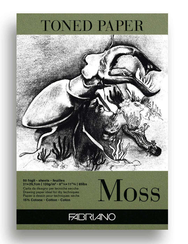 Fabriano Toned Paper Pad 120gsm Moss#size_A4