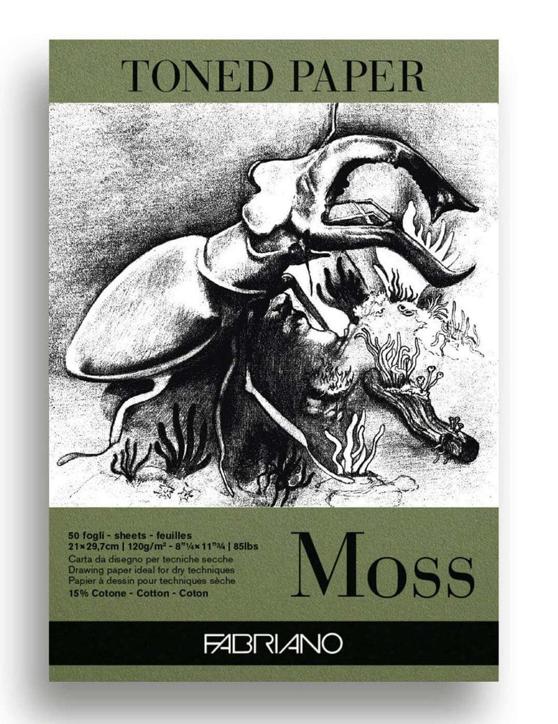 Fabriano Toned Paper Pad 120gsm Moss