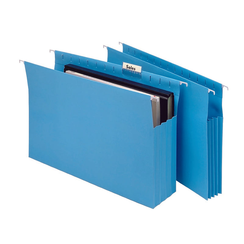marbig® expanding suspension files complete blue pack of 20