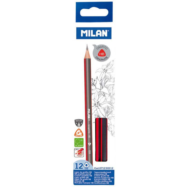 Milan Graphite Pencils Pack Of 12 Triangular#size_HB