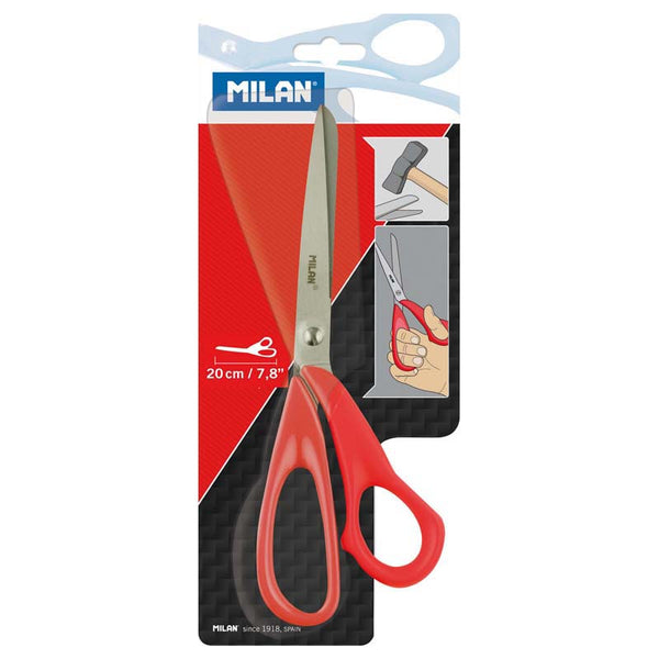 milan office scissors RED size 200MM 7.8 inch