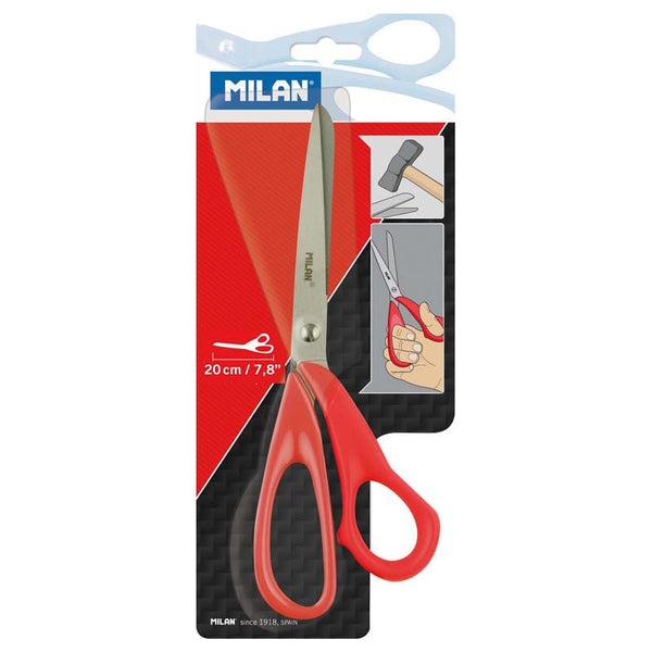 milan office scissors RED size 200MM 7.8 inch