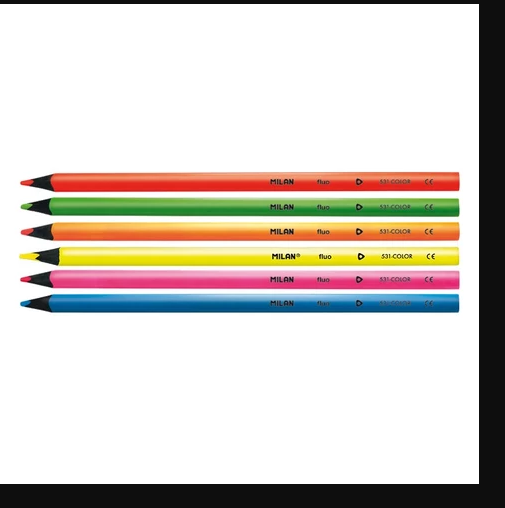 Milan Fluoro Pencils   Pack Of 6