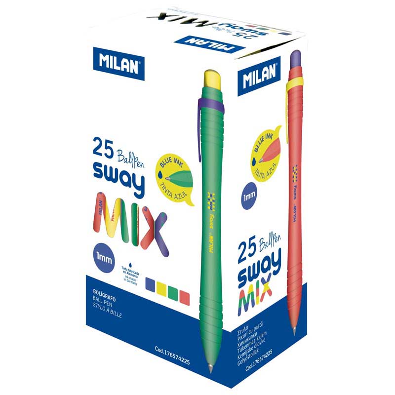 milan mix range ballpoint pens BLUE 1MM