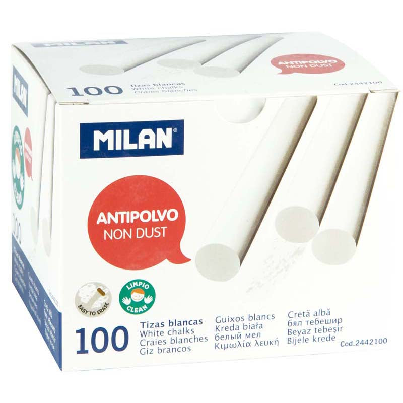 Milan Non Dust Chalk Pack Of 100