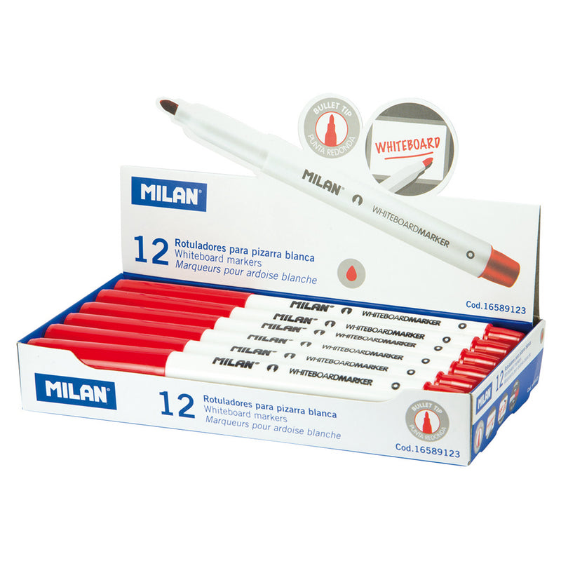 milan WHITEboard markers fine BULLET tip 3.7MM