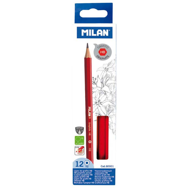 Milan Graphite Pencils Hb Pack Of 12 Hexagonal