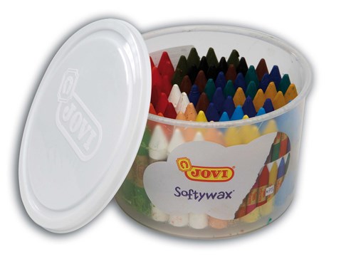 jovi softy wax bucket of 75 crayons