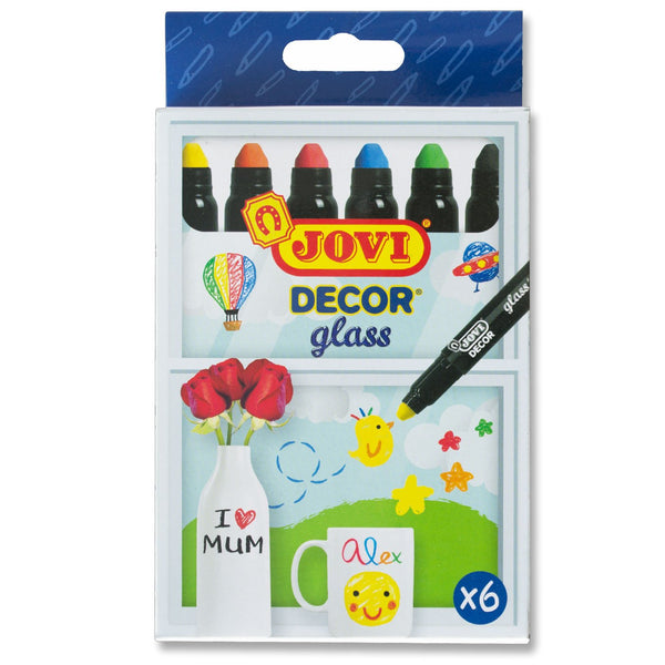 jovi decor glass wax markers pack of 6
