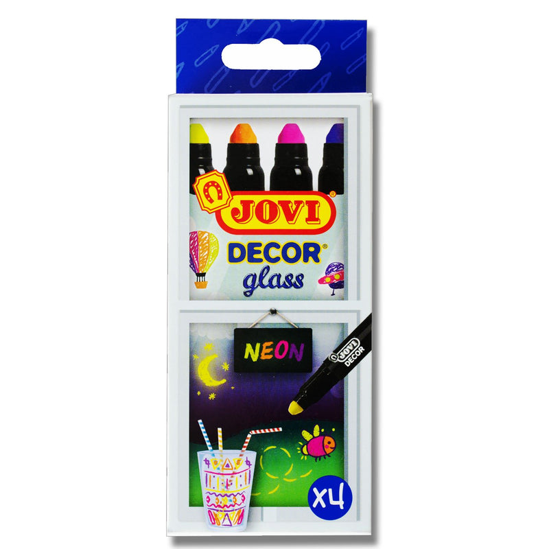 jovi decor glass wax neon markers pack of 6