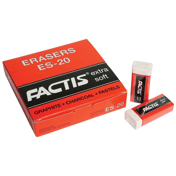 Factis Erasers Es20 Soft White Plastic