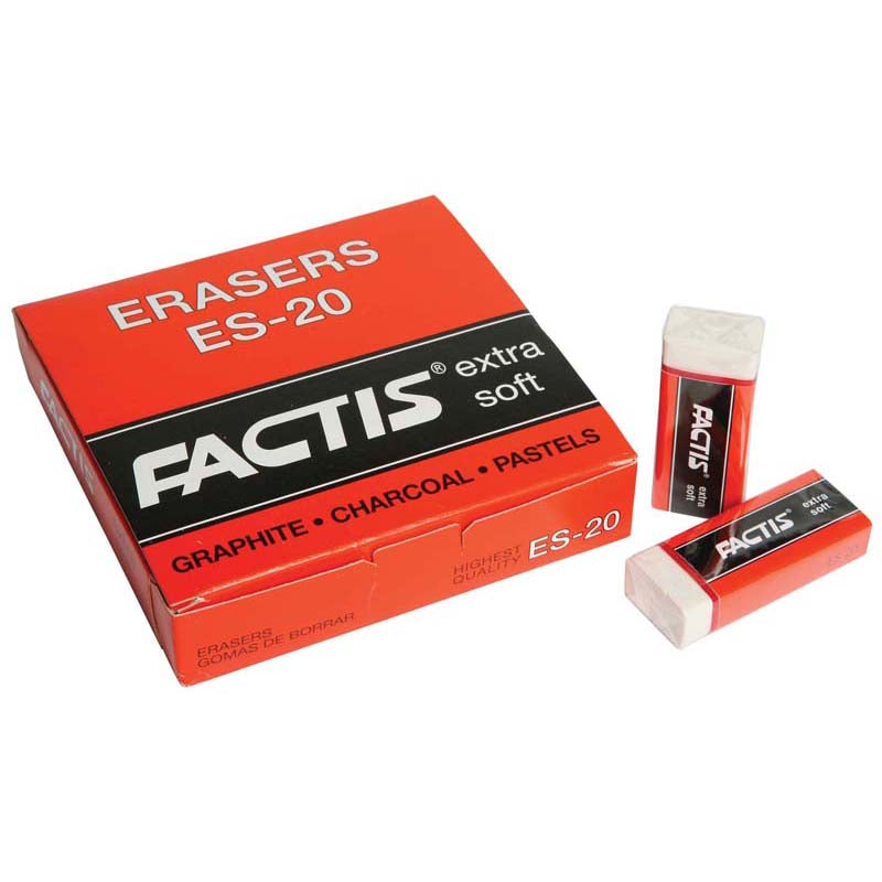 Factis Es20 Soft White Plastic Eraser