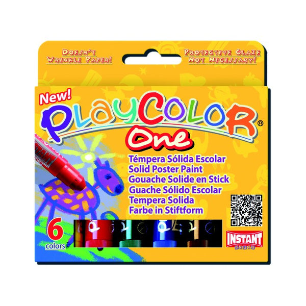 Playcolor One Solid Poster Paint Sticks Set of 6