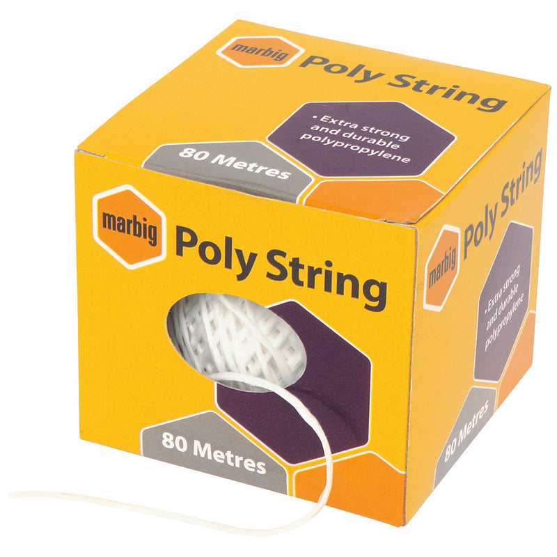 Marbig® Poly String 80m Poly White