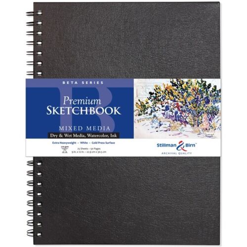 Stillman & Birn Beta Spiral Sketchbooks 270gsm White Cold Press 25 Sheets