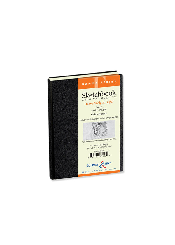 Stillman & Birn Gamma Hardback Sketch Book 150gsm Ivory Vellum 62 Sheet#size_4X6 INCHES
