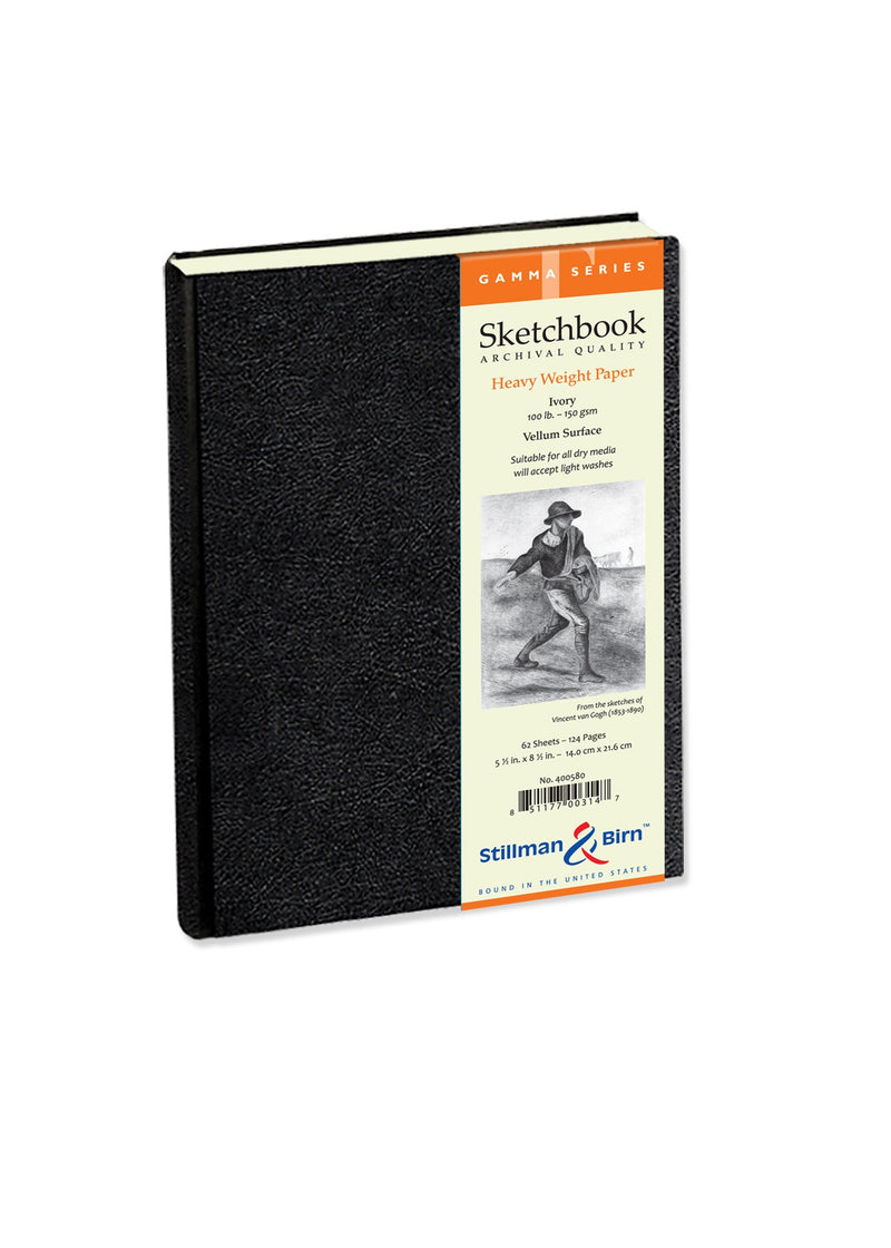 Stillman & Birn Gamma Hardback Sketch Book 150gsm Ivory Vellum 62 Sheet