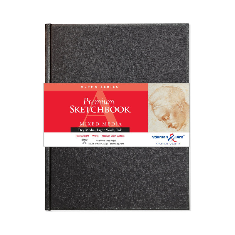 Stillman & Birn Alpha Hardback Sketch Book 150gsm White Vellum 62 Sheets
