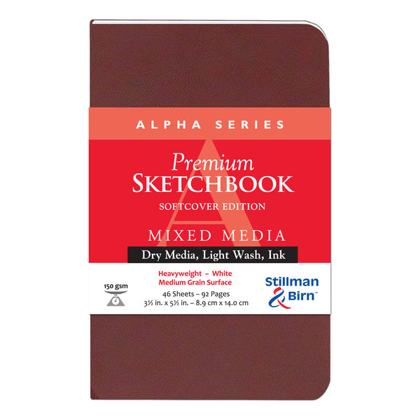 Stillman & Birn Alpha Soft Cover Sketchbooks 150gsm#Size_3.5X5.5 INCHES
