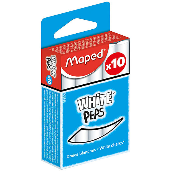 Maped Chalk White Pack Of 10 - Box Of 10 Packs (100 Units)