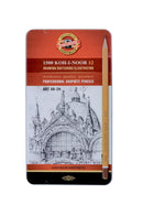 Koh-I-Noor 1502II Graphite Pencils 8b-2h