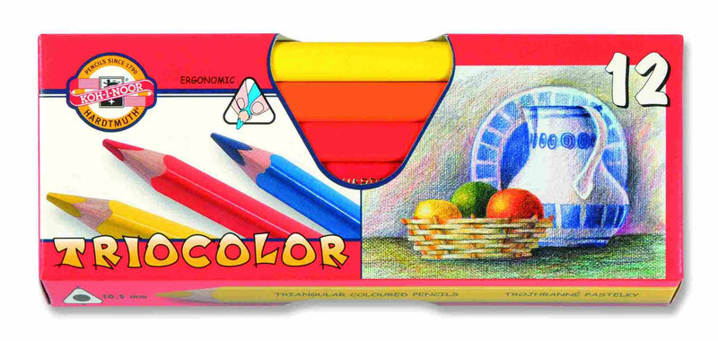 koh-i-noor tricolour triangular pencils