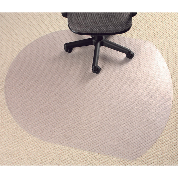 marbig® chairmat glass clear pvc contempo shape 99x124cm