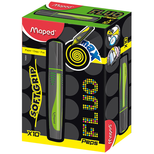 maped fluo highlighter max box of 10#Colour_GREEN