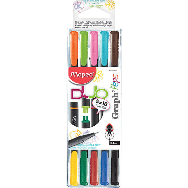 Maped Graph Peps Art Fineliner Duo - Wallet Of 5