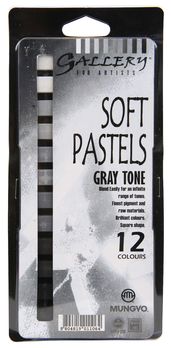 Mungyo Gallery Greytone Art Pastels Blister Set Of 12